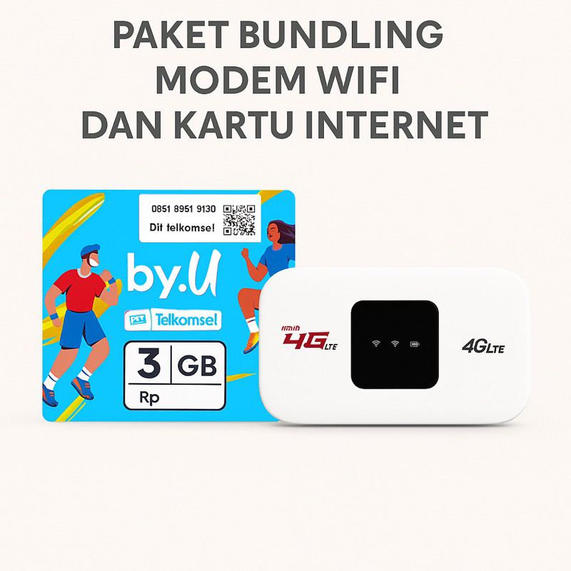 MODEM WIFI MIFI 4G ALL OPERATOR  FREE PERDANA TELKOMSEL BY U