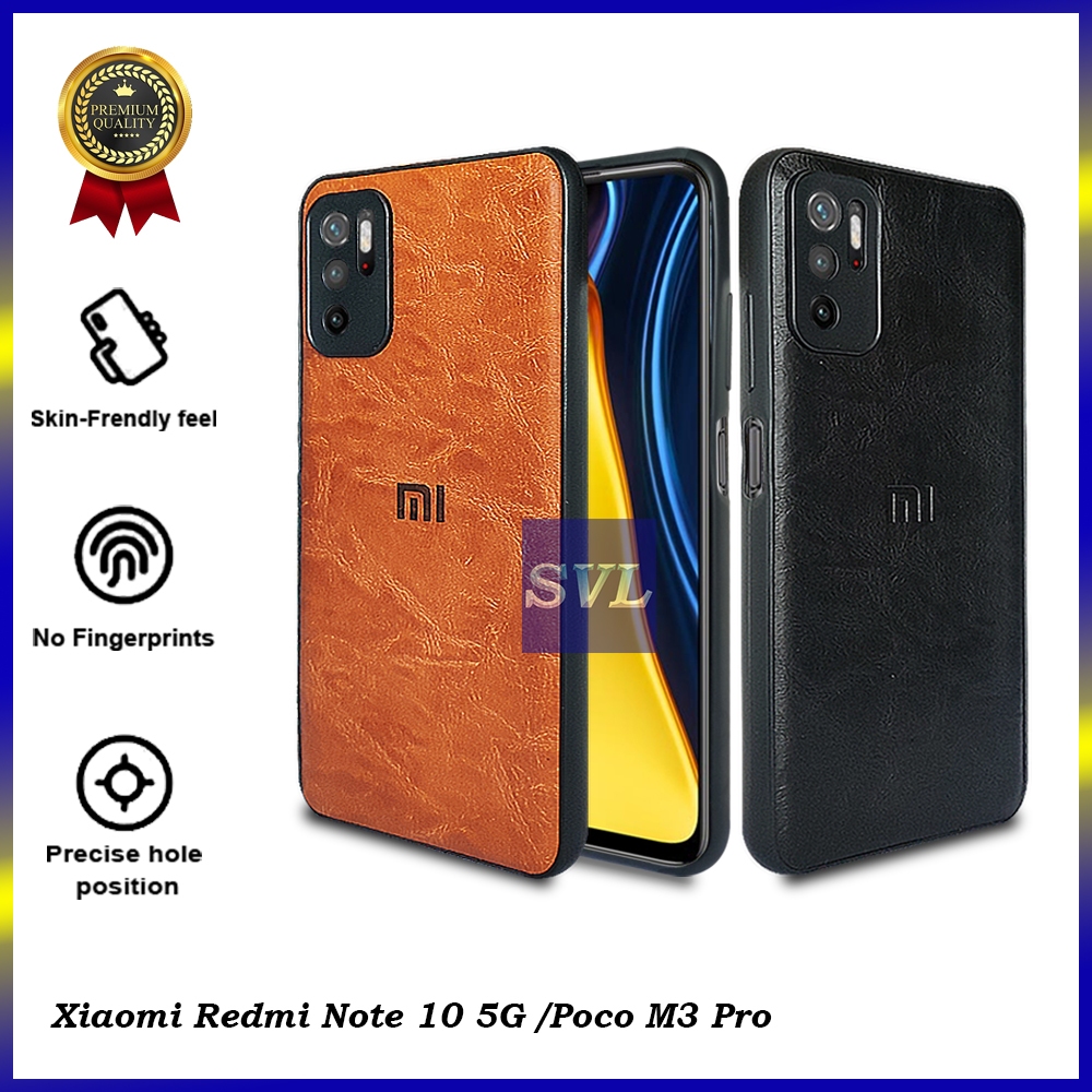 [ CUCI GUDANG ] Casing Hp Xiaomi Poco M3 Pro  Premium Leather Case Softcase Casing Kulit Slim Cover
