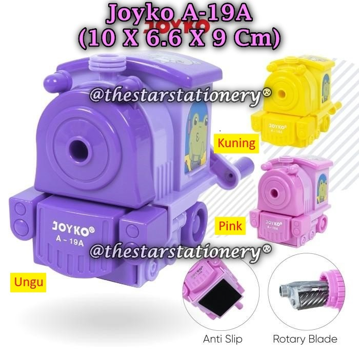 

(1 Biji) Rautan Meja Putar JOYKO A-19A Kereta Api Rautan Serutan Sharpener Joyko A-19A (1 Biji)