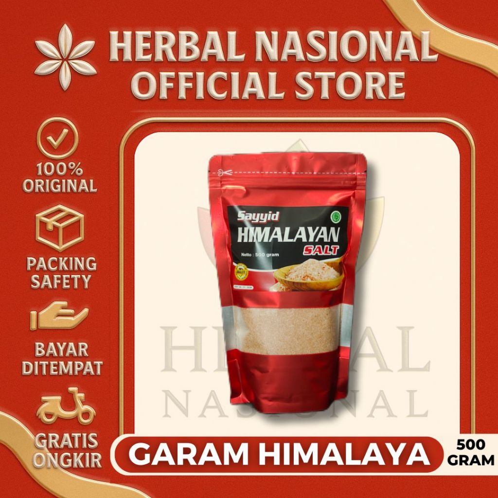 

Garam Himalaya Sayyid 500gr Garem Himalayan Salt Himsalt Organic