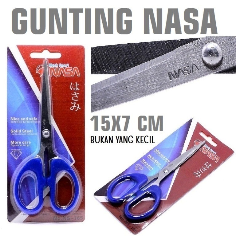 

(Q15) GUNTING NASA 15X7 cm grade a awet tahan puluhan tahun universal kertas benang kain rambut plastik 15cm 7cm 15 cm 7 cm toko mbah ning tokombahning