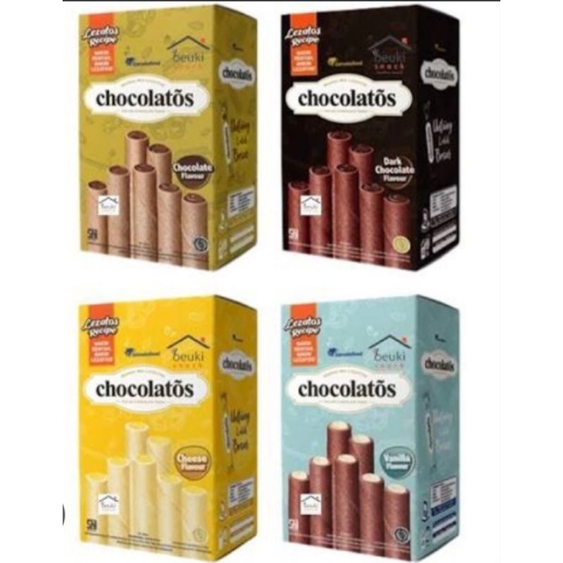 

Chocolatos Wafer Roll Sigle Box isi 24 pcs @13gr