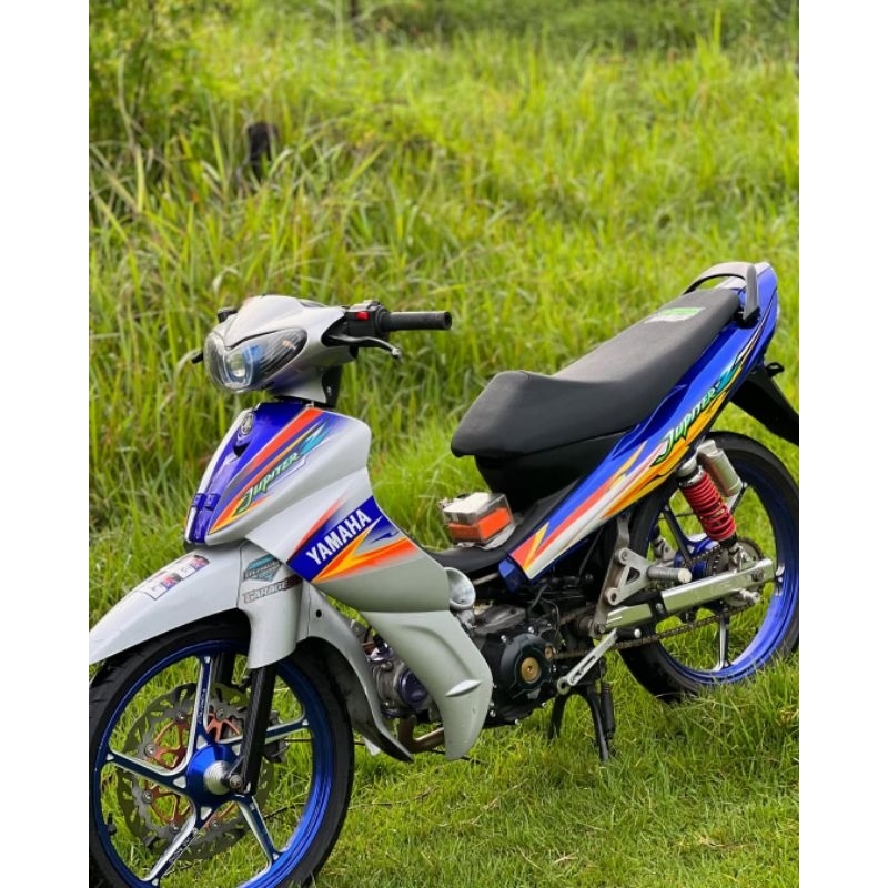 striping sticker lis standar ori jupiter z 2005 silver biru