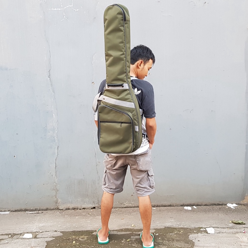 KODE L19T Tas gitar listrik tebal anti air bass elektrik terbaru murah gigbag hardcase