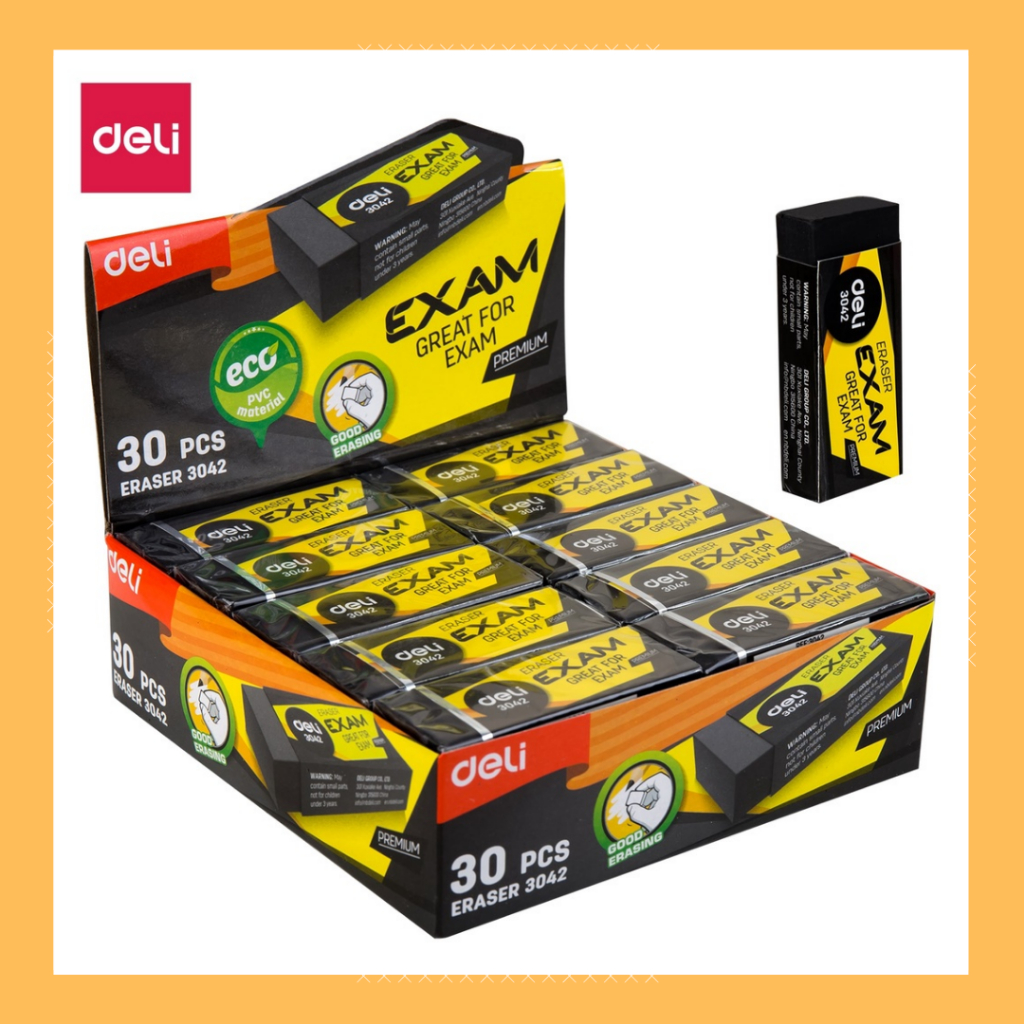 

DELI Penghapus pensil exam hitam 3042