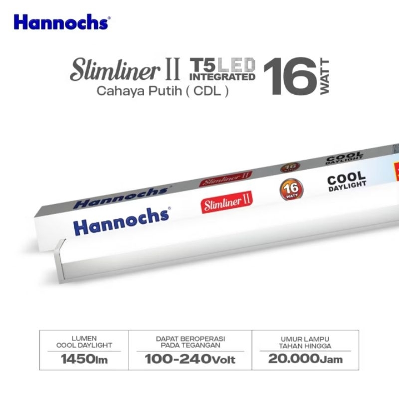Led Hannochs T5 Slimliner II 6w 10w 13w - Lampu T5 Hannochs Putih T 5 Led