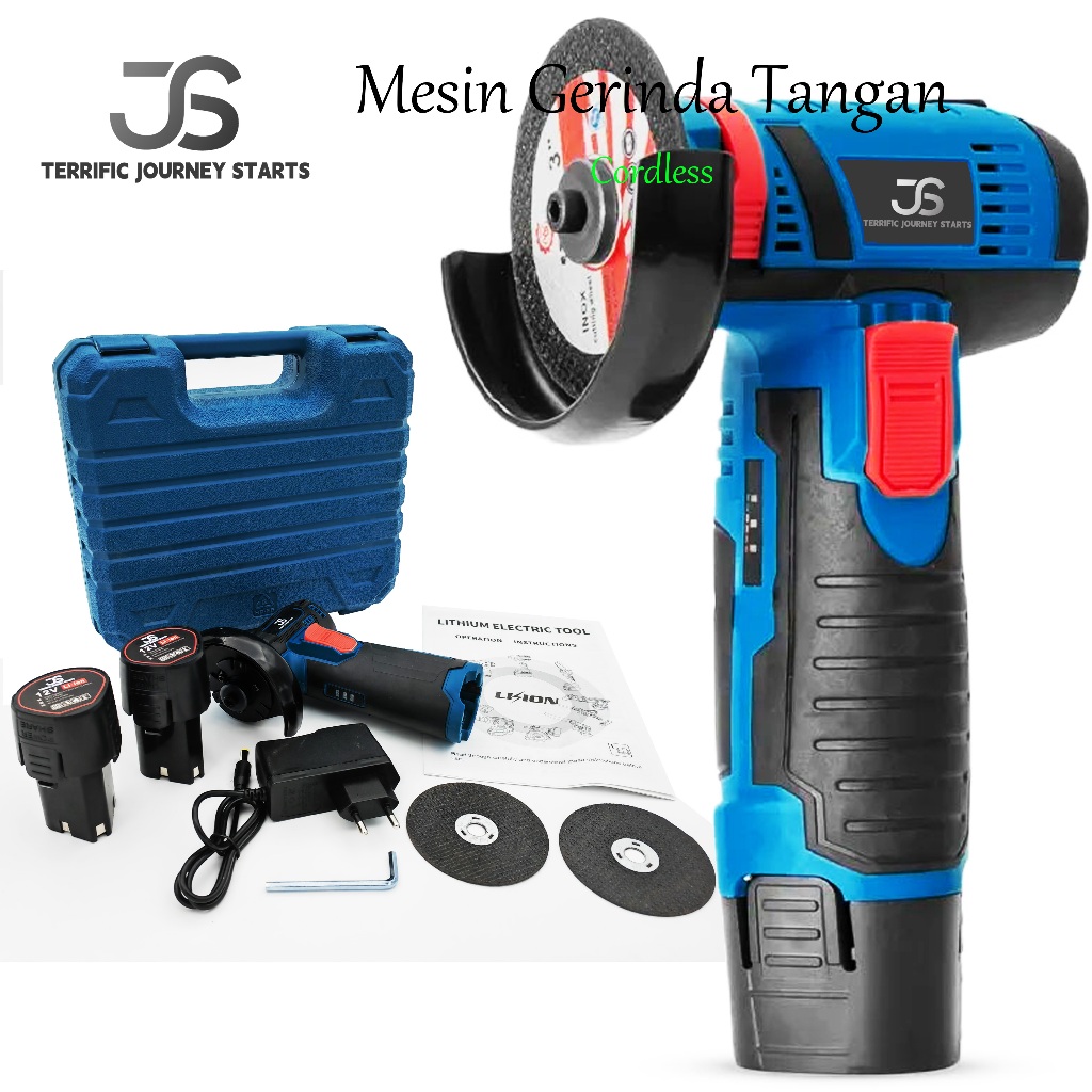 Mesin Gerinda Tangan Cordless Angle Grinder JS gerinda cordless gerinda brushless Alat Listrik