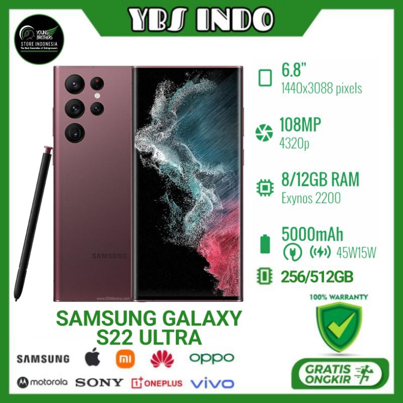 Samsung Galaxy S22 Ultra SEIN - Smartphone Bekas Bergaransi