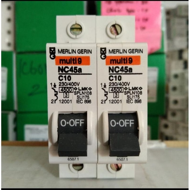MCB MERLIN GERIN NC45n / NC45a 1P 6A 10A 16A 20A SNI MCB 1 PHASE SECOND NORMAL
