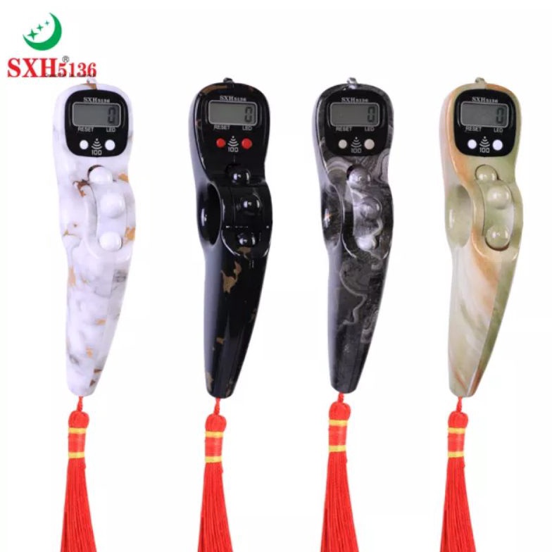 KODE H79R Tasbih Digital Alarm Bunyi Beep 1 Motif Marmer dan kayu SXH5136