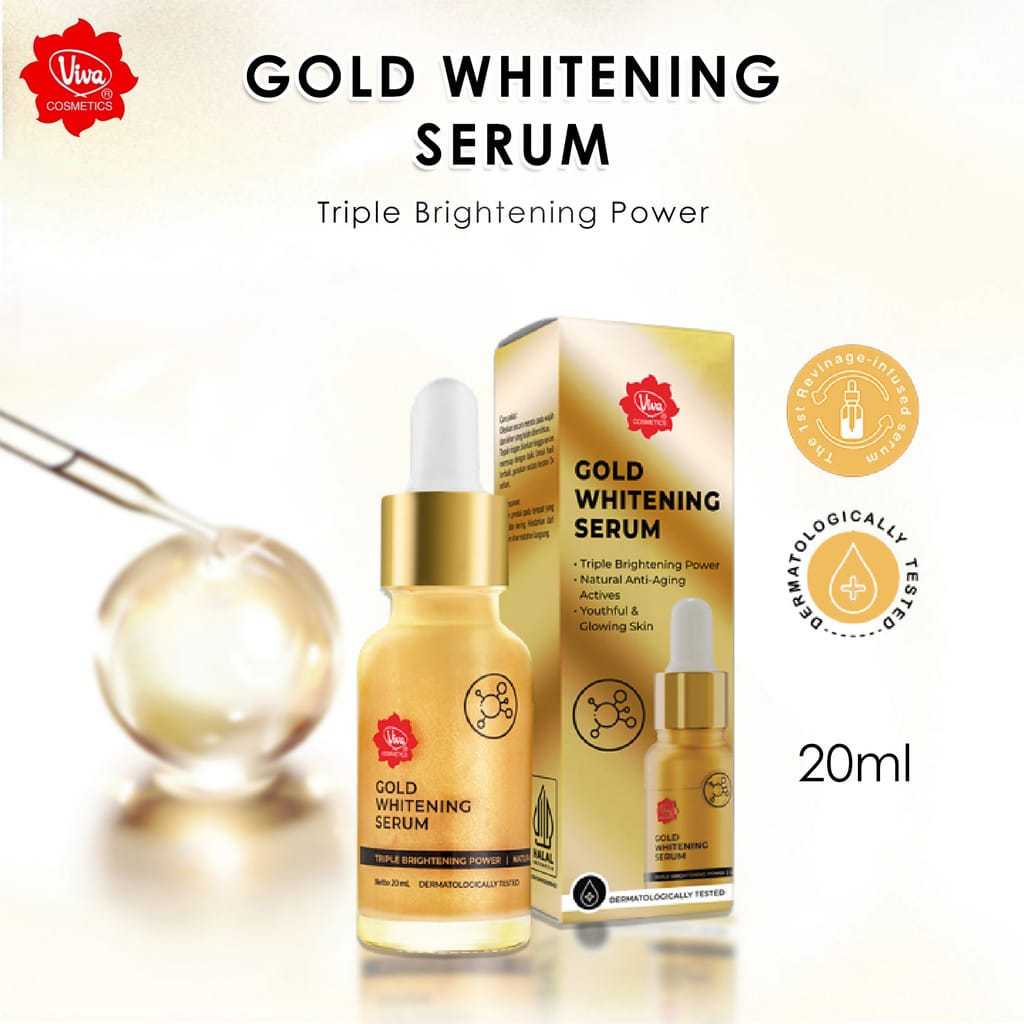 Viva Gold Whitening Serum with Triple Brightening Power 20ml-Viva Gold Whitening Serum-viva serum