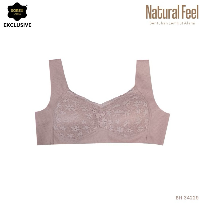 Bra Sorex Exclusive | Bra Sorex Tanpa Kawat | Bra Sorex Kait 3 Busa Sedang | Bra Sorex art 34229