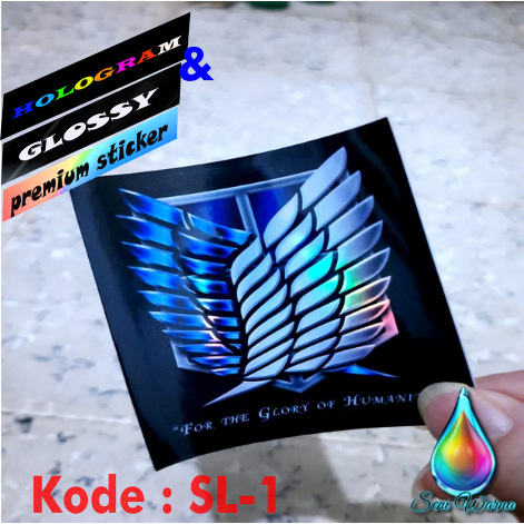 

Stiker LOGO ANIME , GAME , FILM Premium Glossy & Hologram ukuran +-9-12cm