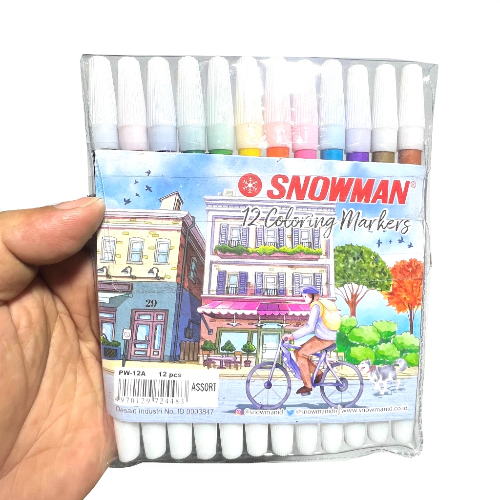 

Spidol 12 Warna Coloring Markers Snowman