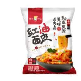 

红油面皮袋装akuan sichuan mie tebal pedas