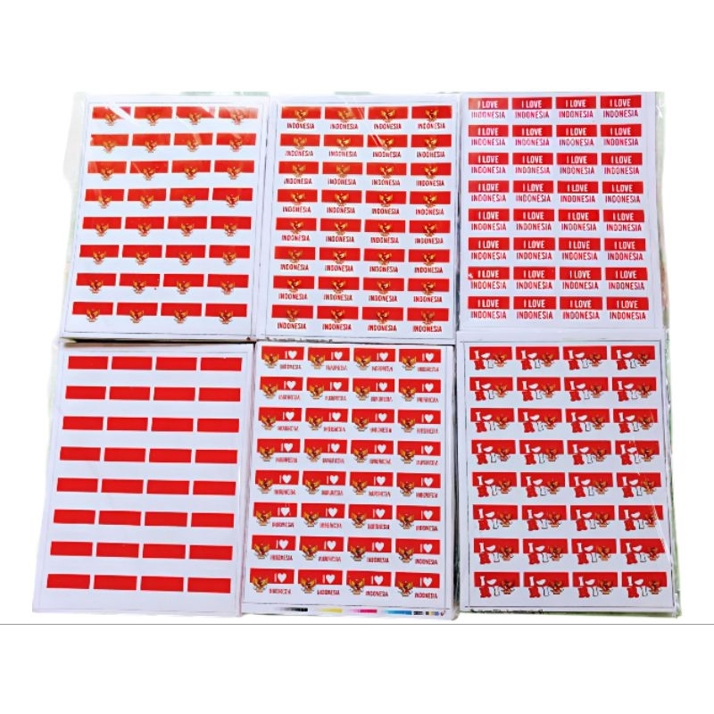

10LEMBAR STIKER PIPI MERAH-PUTIH