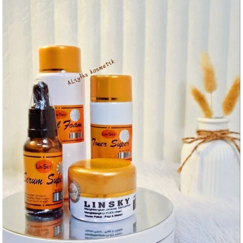 CREAM LINSKY SPAKET BPOM ORIGINAL (ampuh memutihkan & menghilangkan flek)