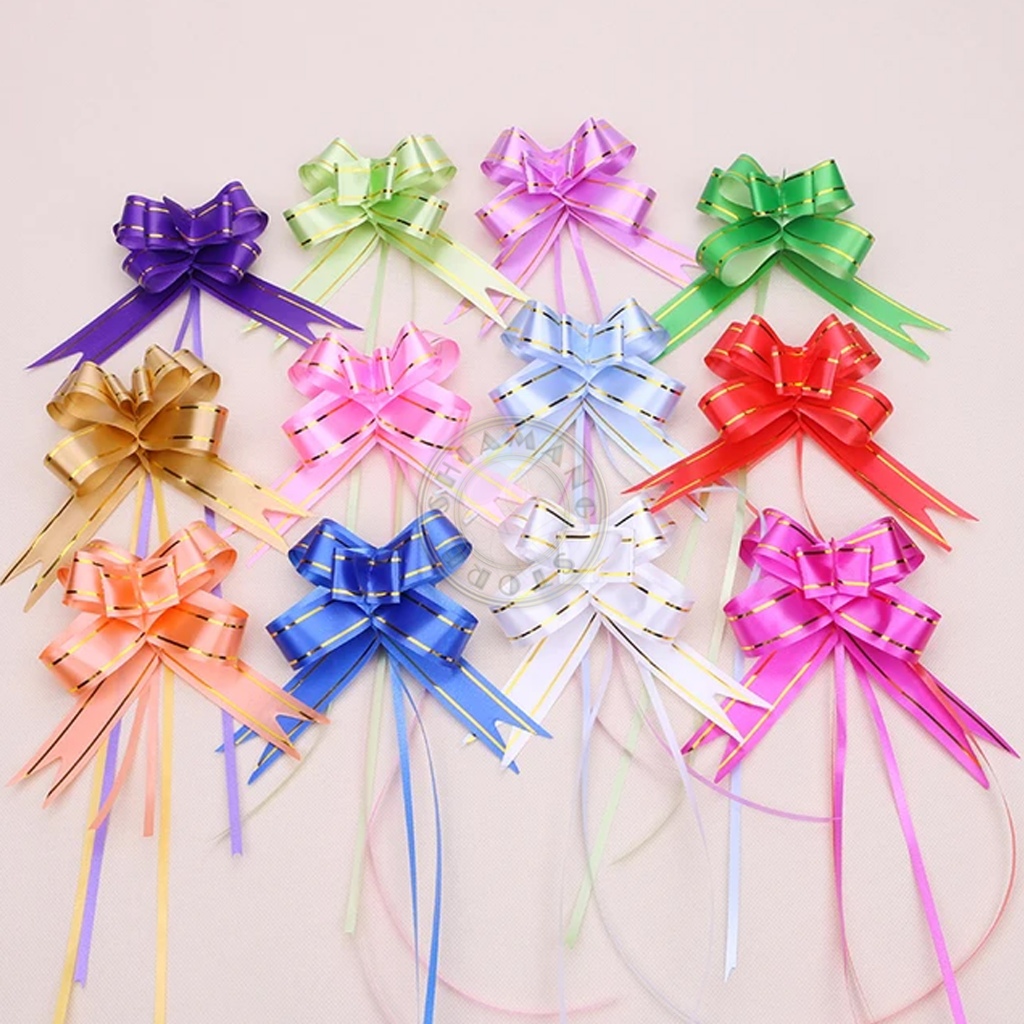 

Pita Parcel Pita Tarik isi 10 Pcs 30mm 45cm/ Pita Tarik / Pita Serut