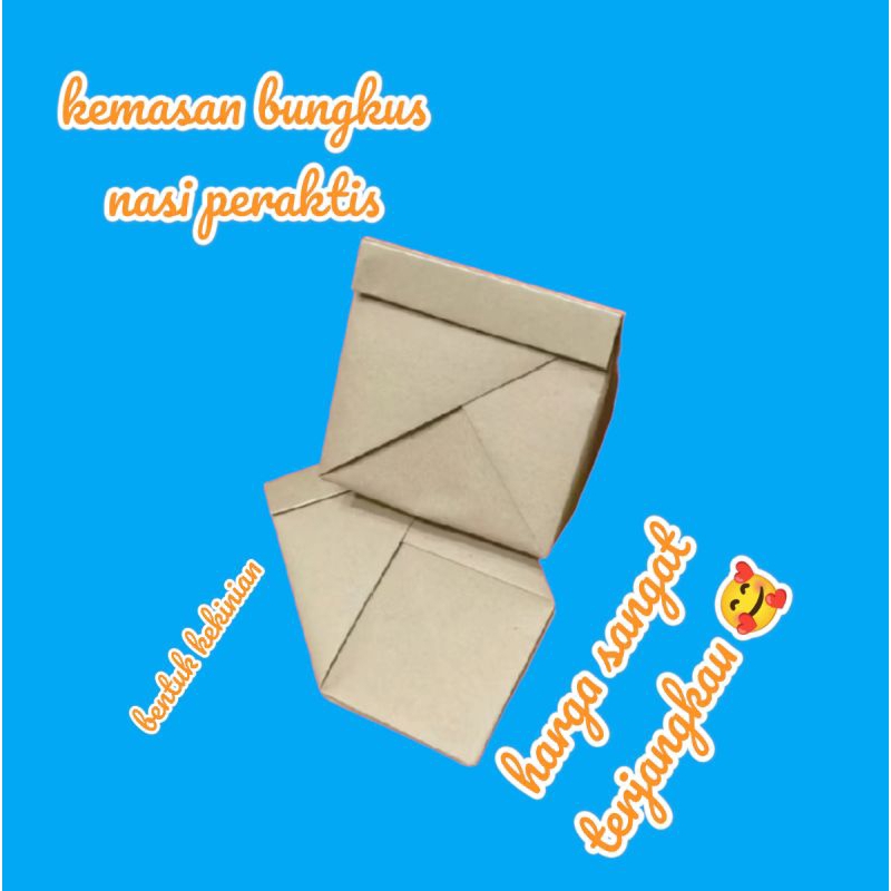 Kertas Nasi lipat kekinian Bungkus Nasi laminasi