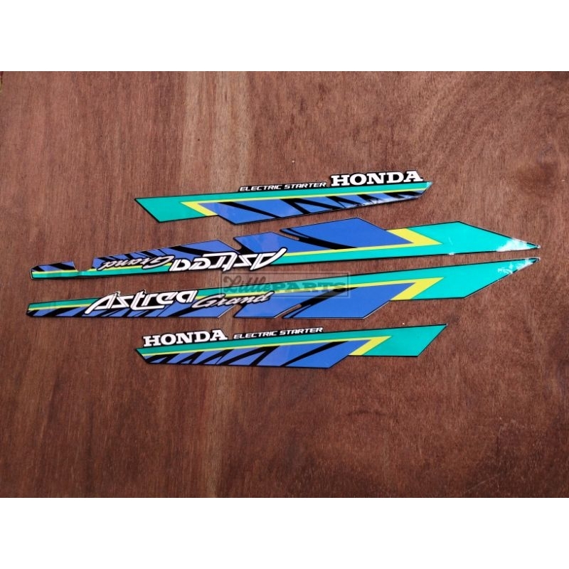 Striping stripe sticker list body honda astrea grand bulus 93 94 hijau merah non ori original
