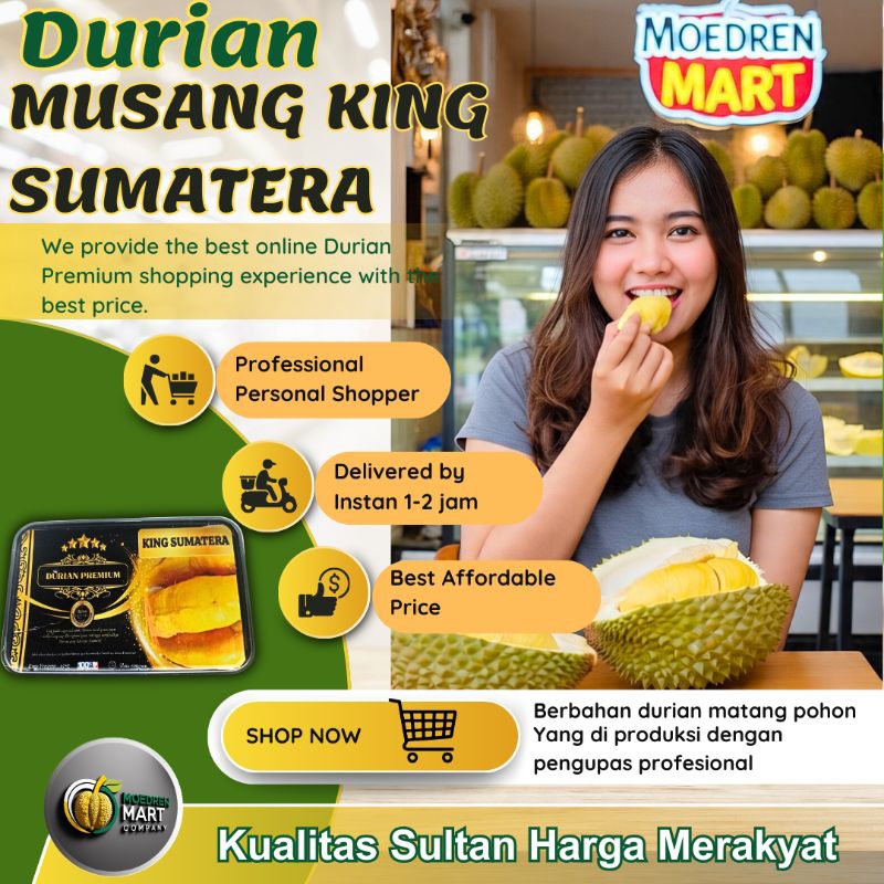 

Durian kupas Terdekat Musang king Sumatera
