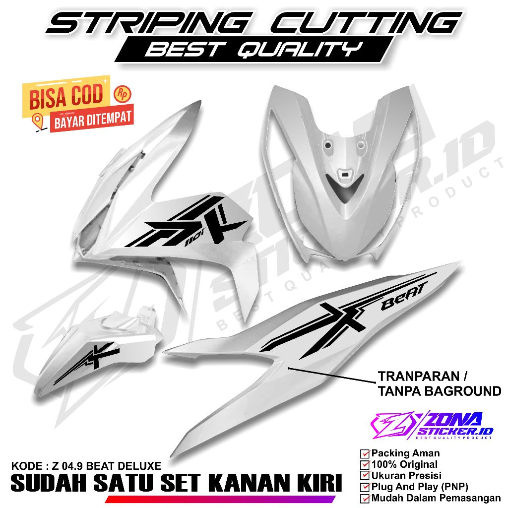 STRIPING CUTTING BEAT NEW DELUXE 2020 2021 2022 2023 2024 04.9 CUTTING STICKER cutting sticker motor