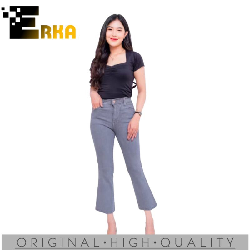 Celana Jeans Wanita Cutbray 7/9 Stretchy Premium