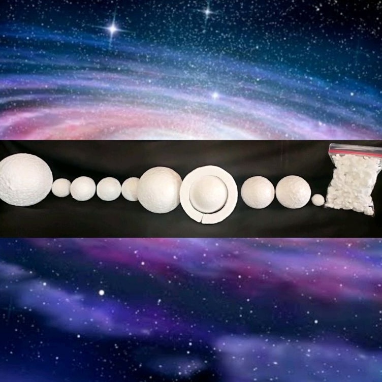 

KODE Q22H Paket Bola Styrofoam Tata Surya Planet Tatasurya Antariksa Asteroid ring Saturnus planet lengkap