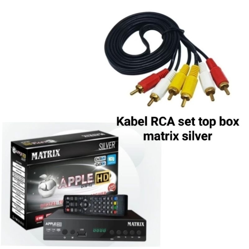 KABEL RCA STB MATRIX SILVER CABLE RCA SET TOP BOX MATRIX APPLE SILVER DVB T2