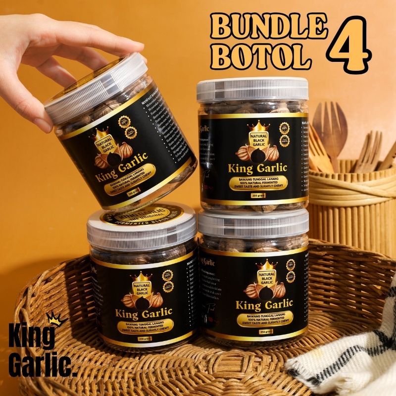 

Black Garlic Bawang Hitam Tunggal Lanang 4 BOTOL KING GARLIC