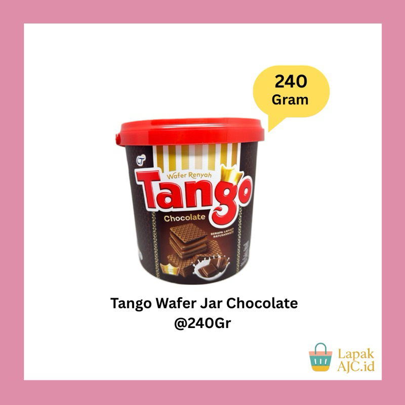 

Tango Wafer Jar Chocolate @240Gr Cemilan Jajanan Coklat