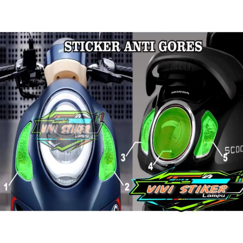 STIKER ANTIGORES SEIN DEPAN BELAKANG DAN STOPLAM SCOOPY 2021/2024
