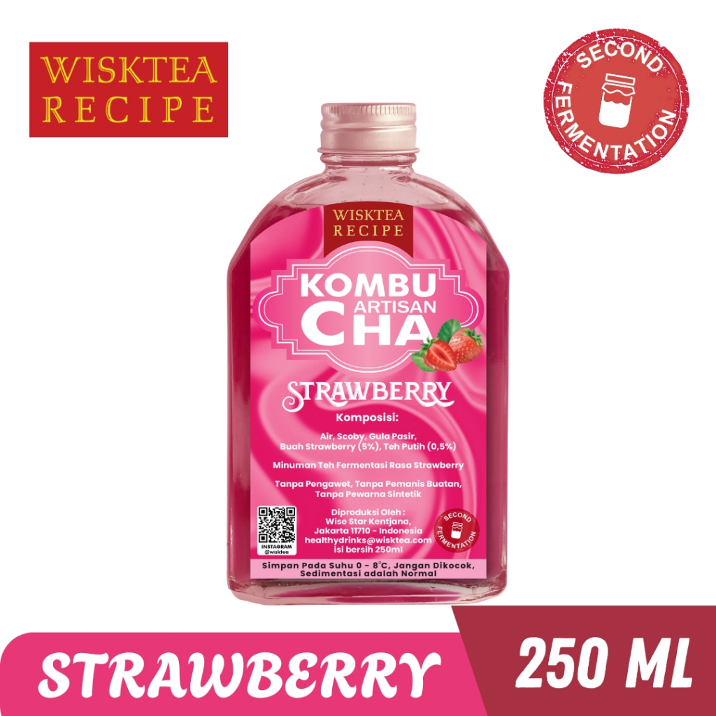 

WiskTea Artisan KOMBUCHA Strawberry | 250ml |