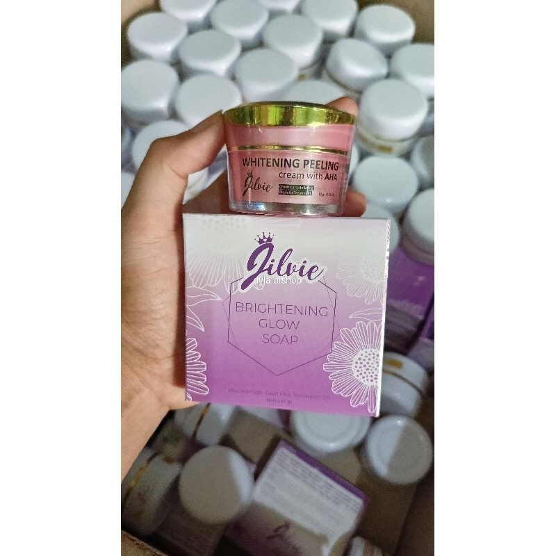 CREAM KELUPAS JILVIE BPOM  & sabun jilvie ( cream kelupas pink & sabun jilvie )