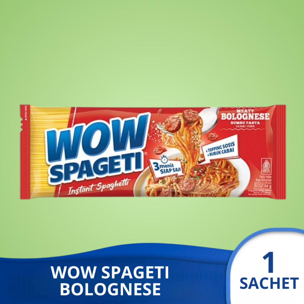 

WOW SPAGETI BOLOGNESE Pasta Instan 1 sachet