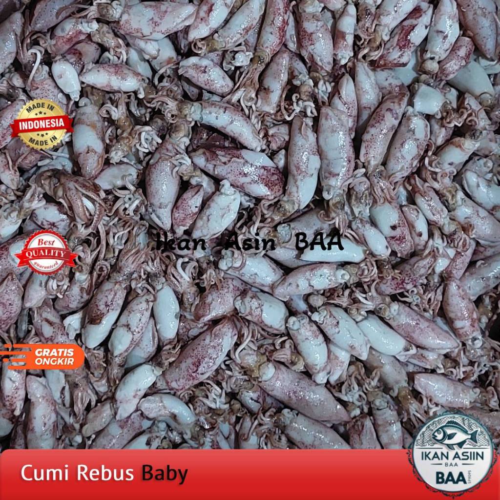 

Cumi Rebus Beby / Baby / Bayi (Enak Bikin Sambal Cumi) 250gram, 500gram, 1kg