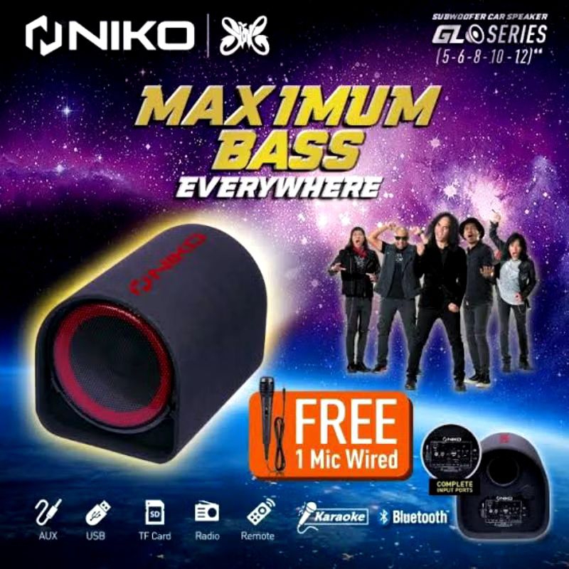 Speaker Bluetooth 12 Inch Subwoofer NIKO GL-12/ Speaker Bluetooth Niko 12"