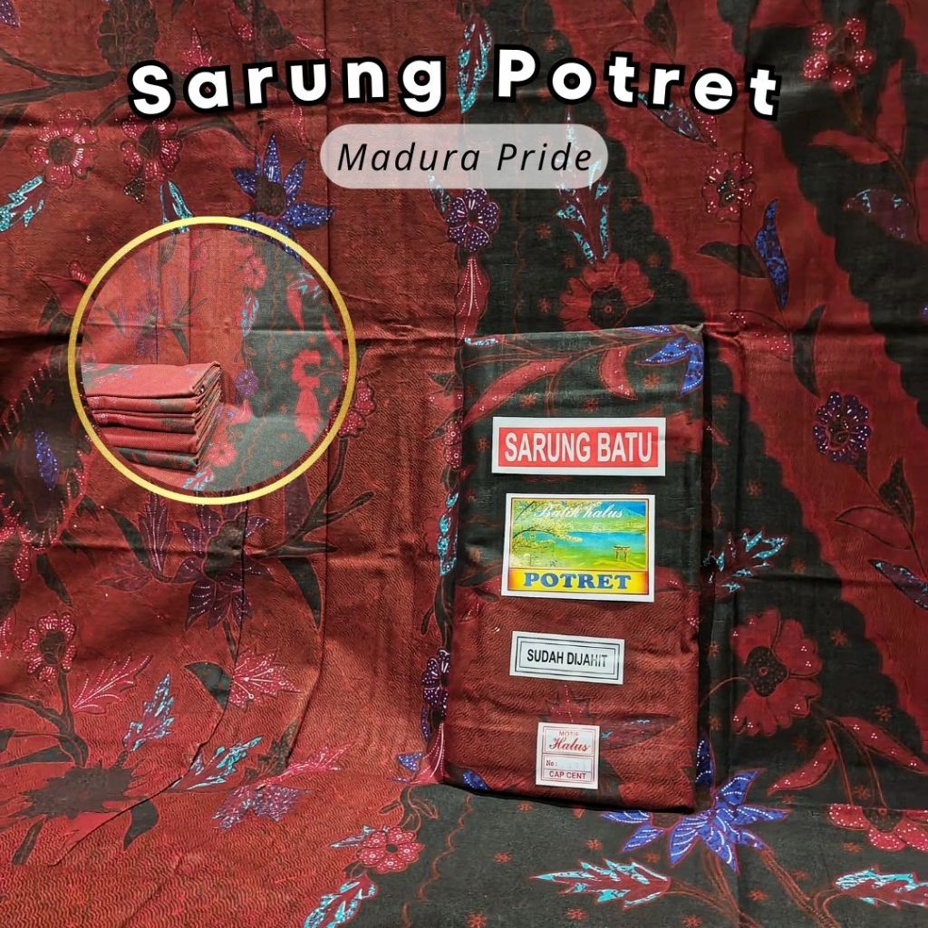 Sarung Batik Potret Motif Madura Wanita Sarung Batik Perempuan [GROSIR/ECER MURAH]