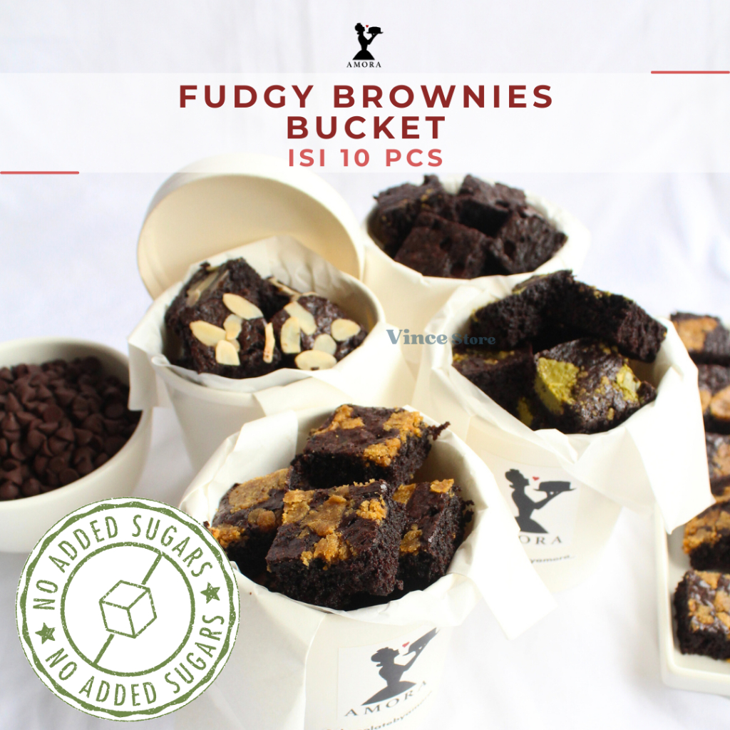 

Fudgy Brownies Bucket (Tanpa Gula Tambahan) - Chocolate By Amora