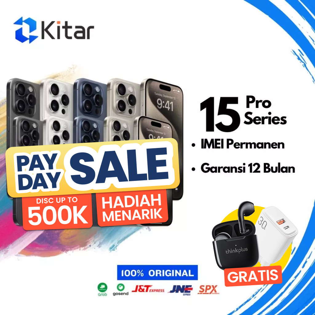 iPhone 15 Pro | 15 Pro Max ex iBox Beacukai IMEI Permanen Garansi 12 Bln 100% Original Second Resmi 