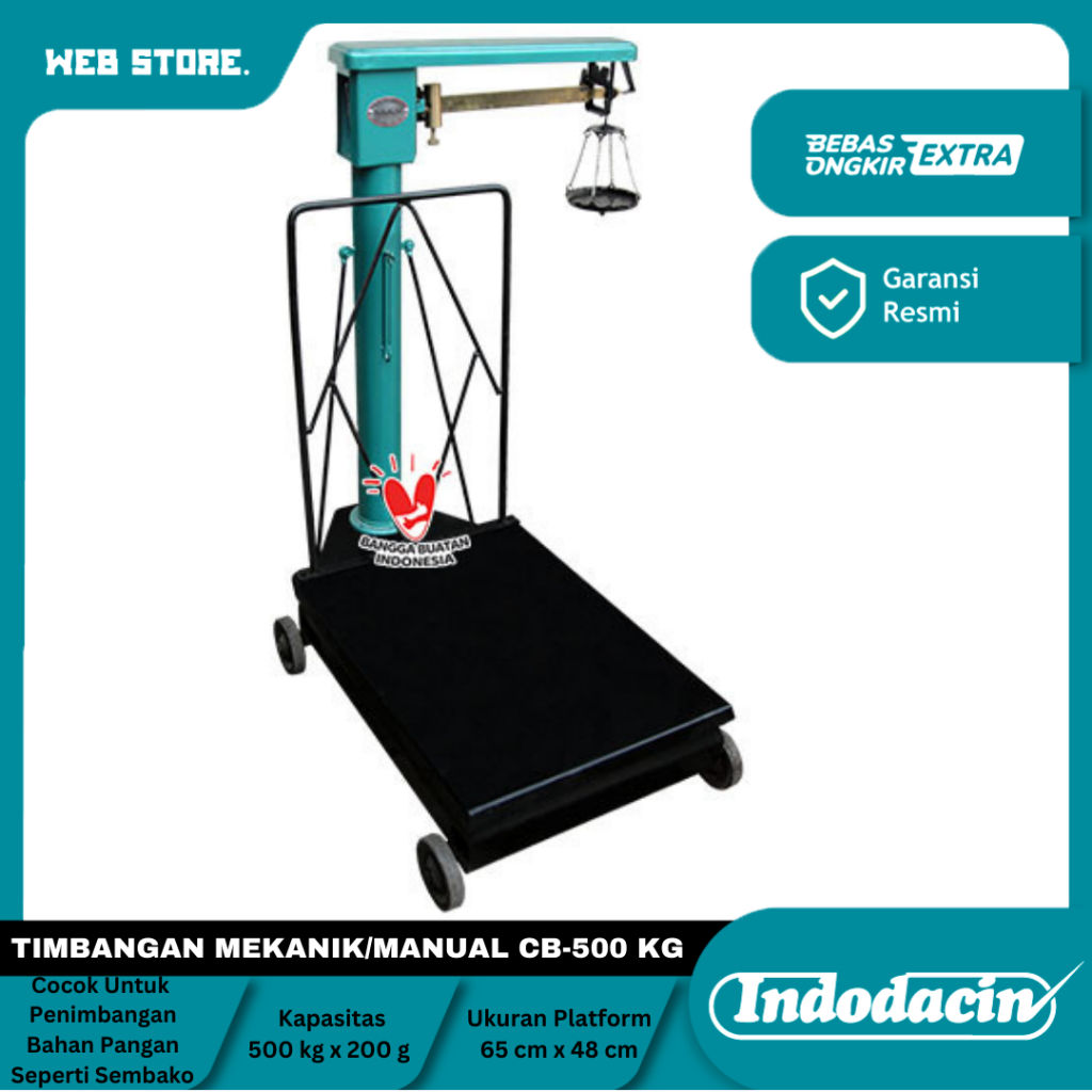 Timbangan Duduk Lantai Barang Mekanik Manual CB 500Kg Dacin Pagar