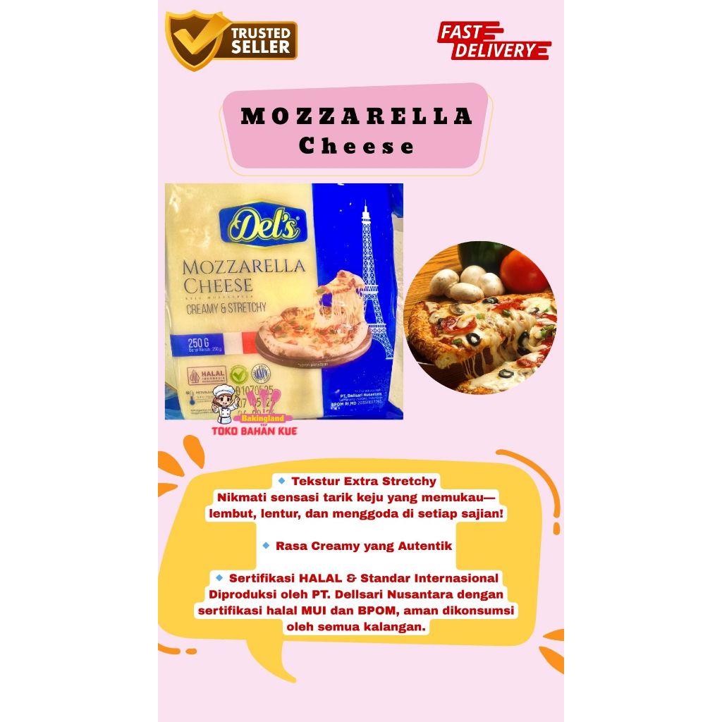 

DELLS Keju Mozzarella 250gr