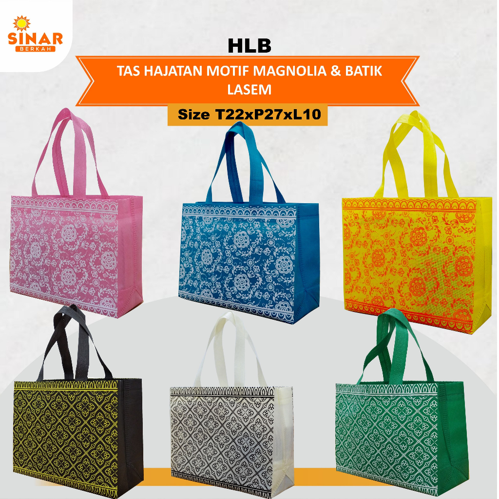 

[INSTAN] Tas Souvenir Pengajian | Tas Hajatan | Tas Souvenir Spunbond | Tas Motif Sulur Magnolia uk 22X27X10
