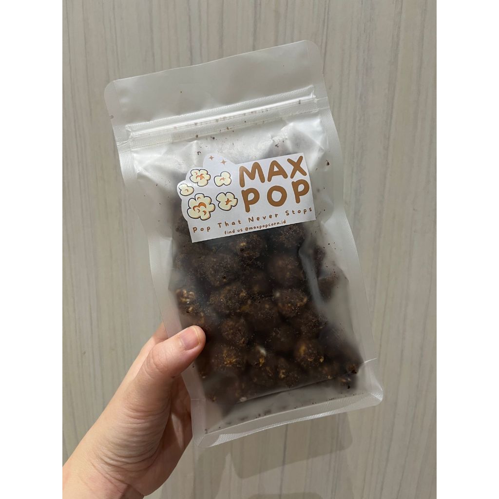 

MAXPOPCORN DOUBLE CHOCO 150 GR | Snack Manis Asin Cokelat Popcorn Jagung Cemilan