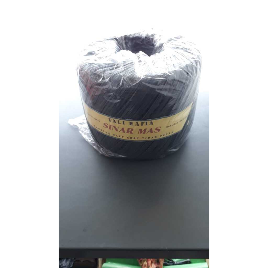 

Rafia warna hitam kemasan 1 kg kuat dan ulet