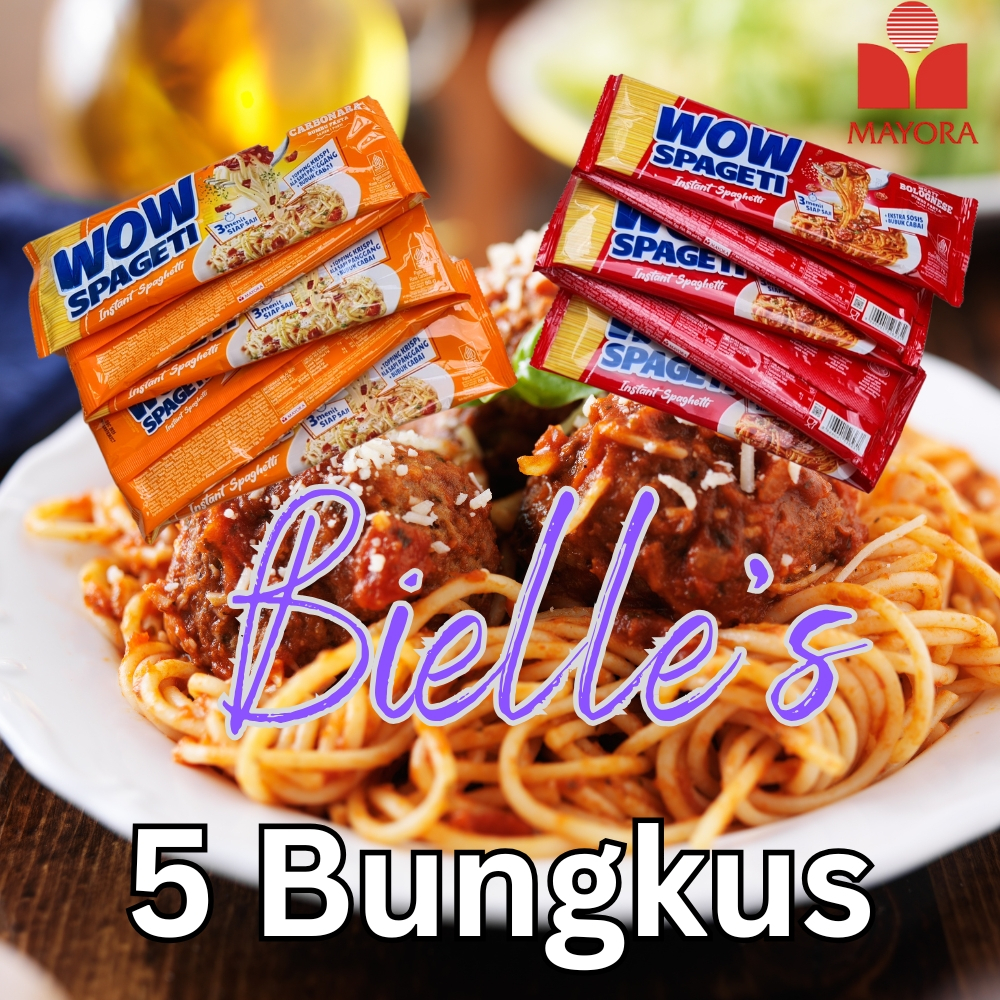 

PAKET 5 Pcs - WOW Instant Spaghetti - WOW Spageti Bolognese Carbonara Aglio Olio - Mie Instant Praktis - Mi Instan Siap Saji