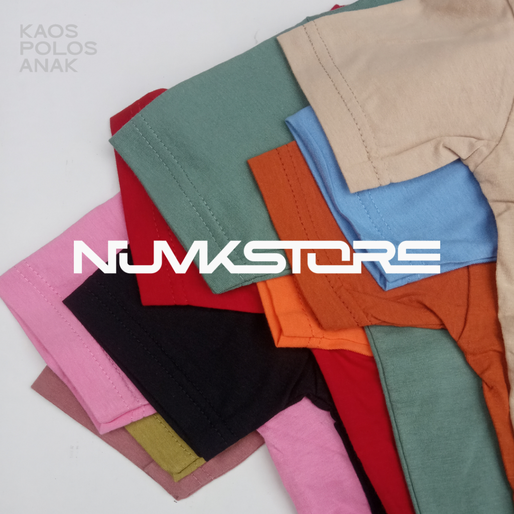 Kaos Polos Anak Laki Laki Perempuan Usia 1-12 Tahun