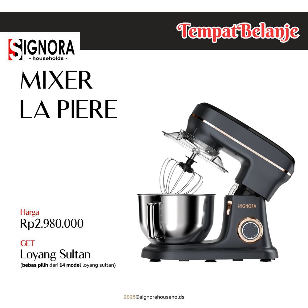 READY STOK  Signora Mixer La Piere / standing mixer + FREE BONUS