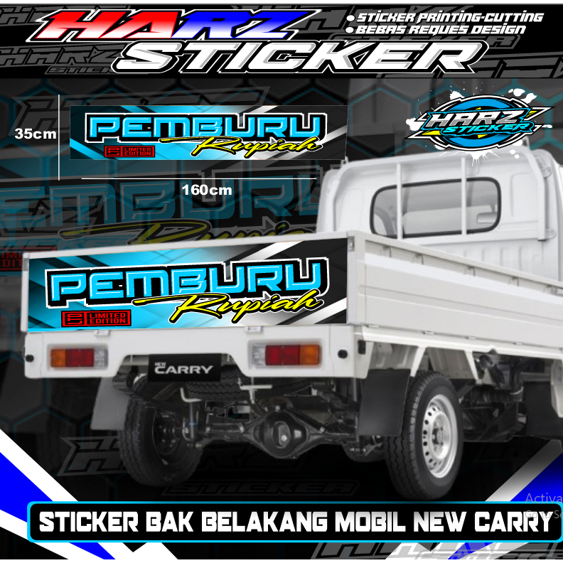 Stiker Pick Up-Stiker Belakang Pick Up-Stiker New Carry-Stiker Decal Custome