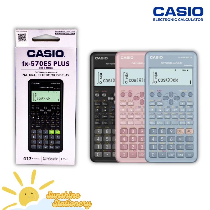 

CASIO Scientific Calculator FX-570ES PLUS / Kalkulator Sekolah Kuliah